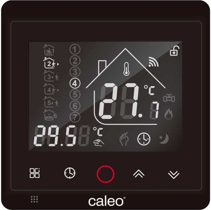 Терморегулятор для теплого пола Caleo С936 Wi-Fi black lux