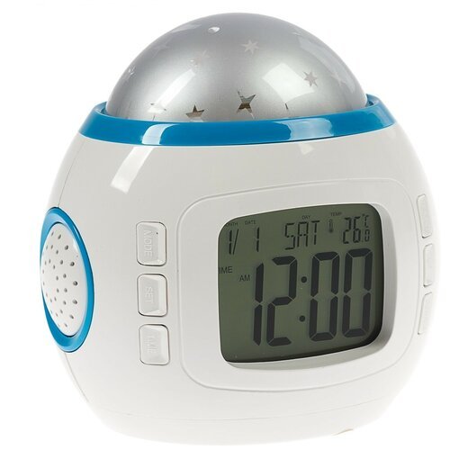 Часы с термометром Luazon 667978, белый/голубой