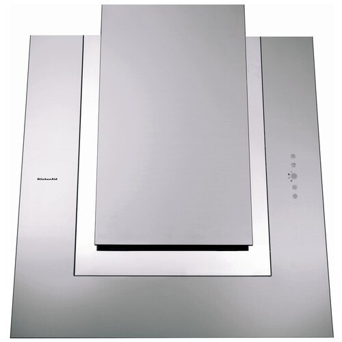 Наклонная вытяжка KitchenAid KEWVP 80010, цвет корпуса серый металлик, цвет окантовки/панели серебристый