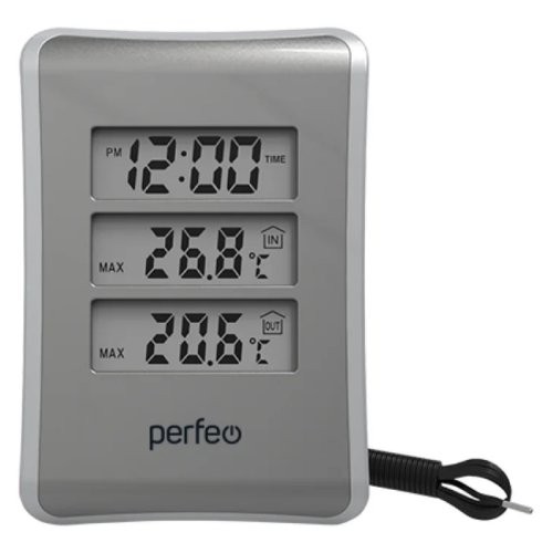 Perfeo Часы-метеостанция 'Tempo', серебряный, (PF-S3316E)