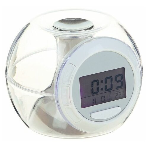 Часы с термометром Luazon 2261916, белый/прозрачный