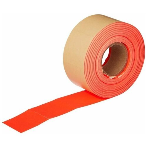 Этикет-лента прямоугольная красная 29х28 мм стандарт (10 рулонов по 700 этикеток)