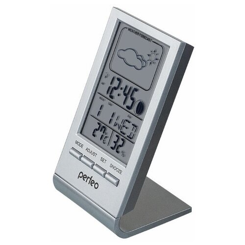 Perfeo Часы-метеостанция Perfeo 'Angle', серебряный, (PF-S2092) время, температура, влажность, дата