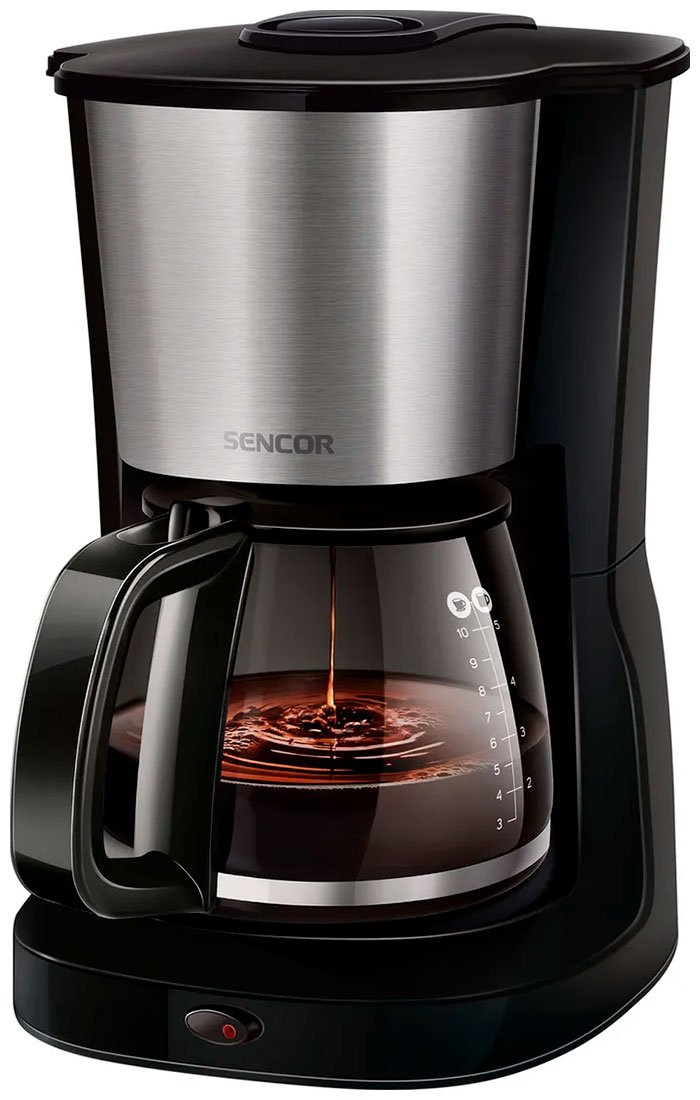 Кофеварка Sencor SCE 3050SS 1,25 л., 10-12 чашек, нерж. сталь