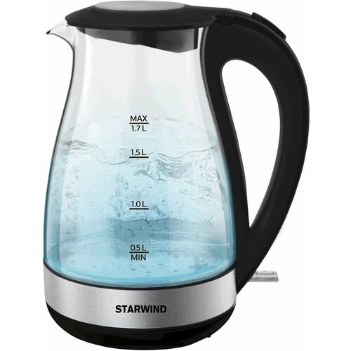 STARWIND Чайник электрический Starwind SKP3039 1.7л. 2200Вт черный (корпус: стекло)
